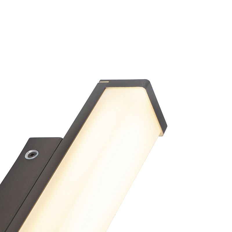 Moderne wandlamp zwart 32cm incl LED IP44 - Cascada