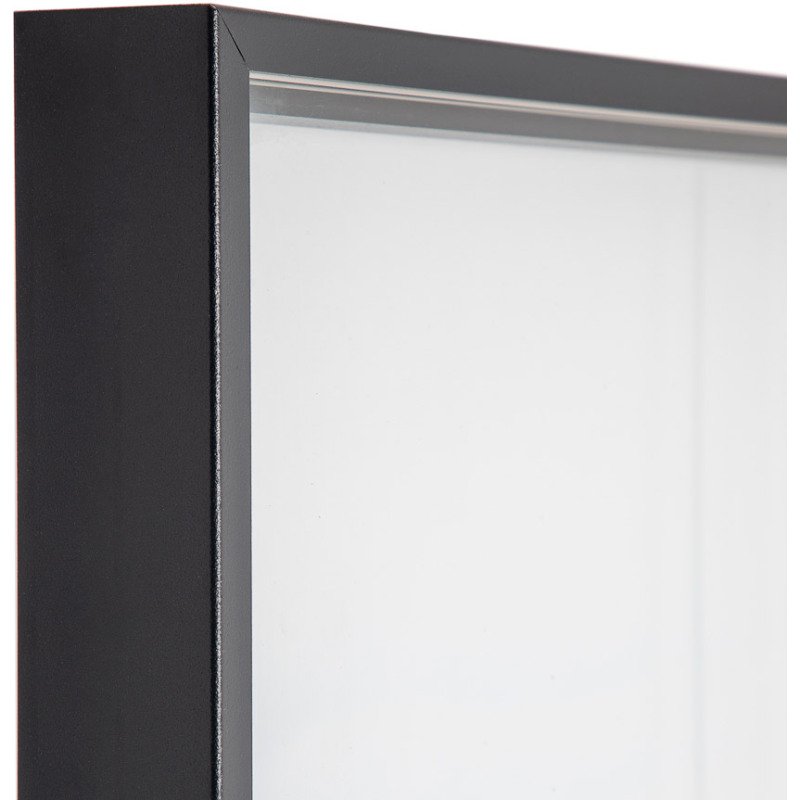 Vitrine d'affichage intérieur Slim fond acier laqué porte coulissante