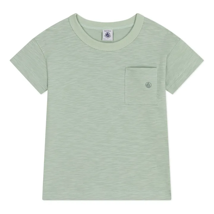 Petit Bateau T-shirt Monde Jersey Flammé | Sauge