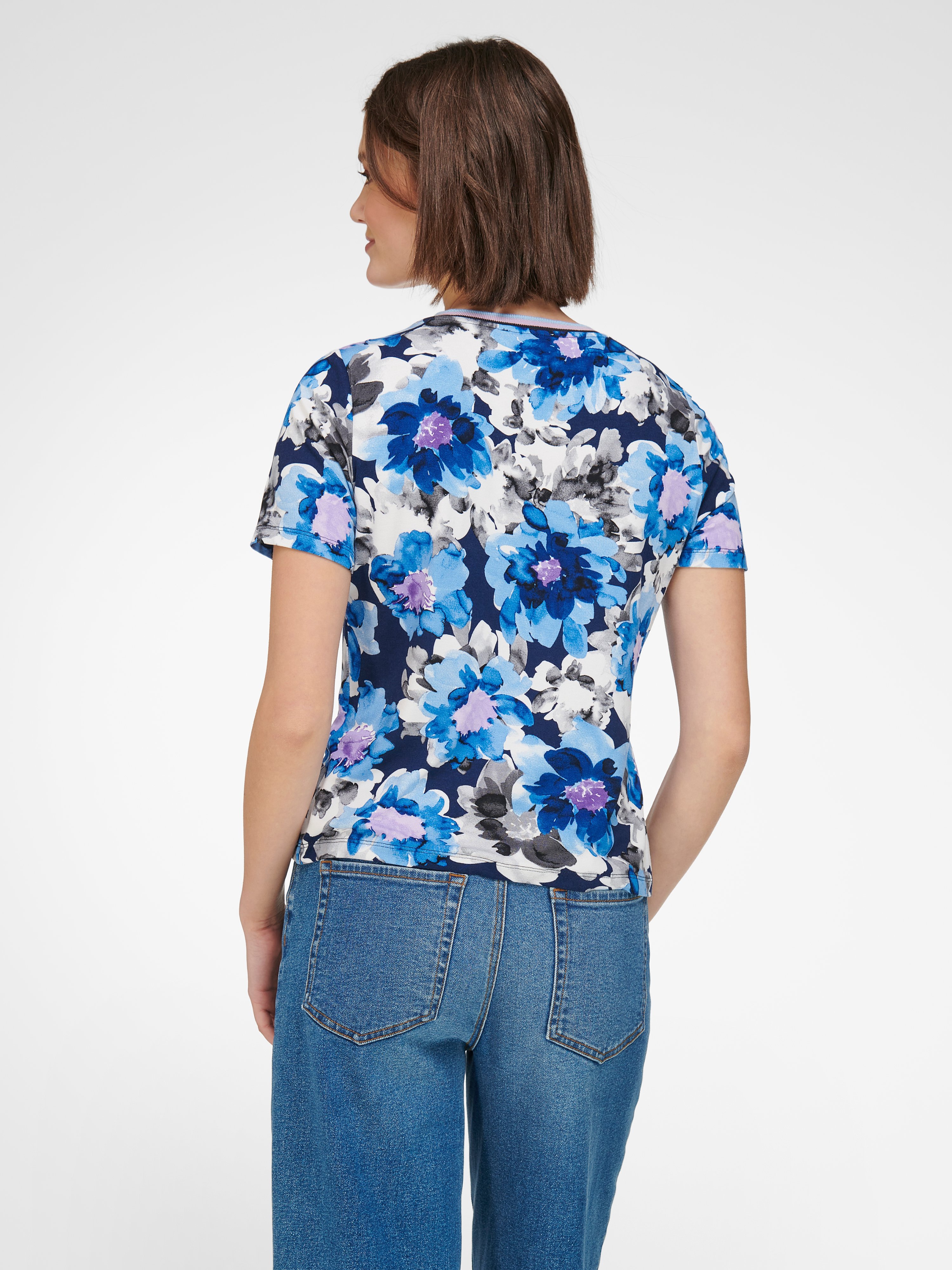 Rundhals-Shirt mit 1/2-Arm