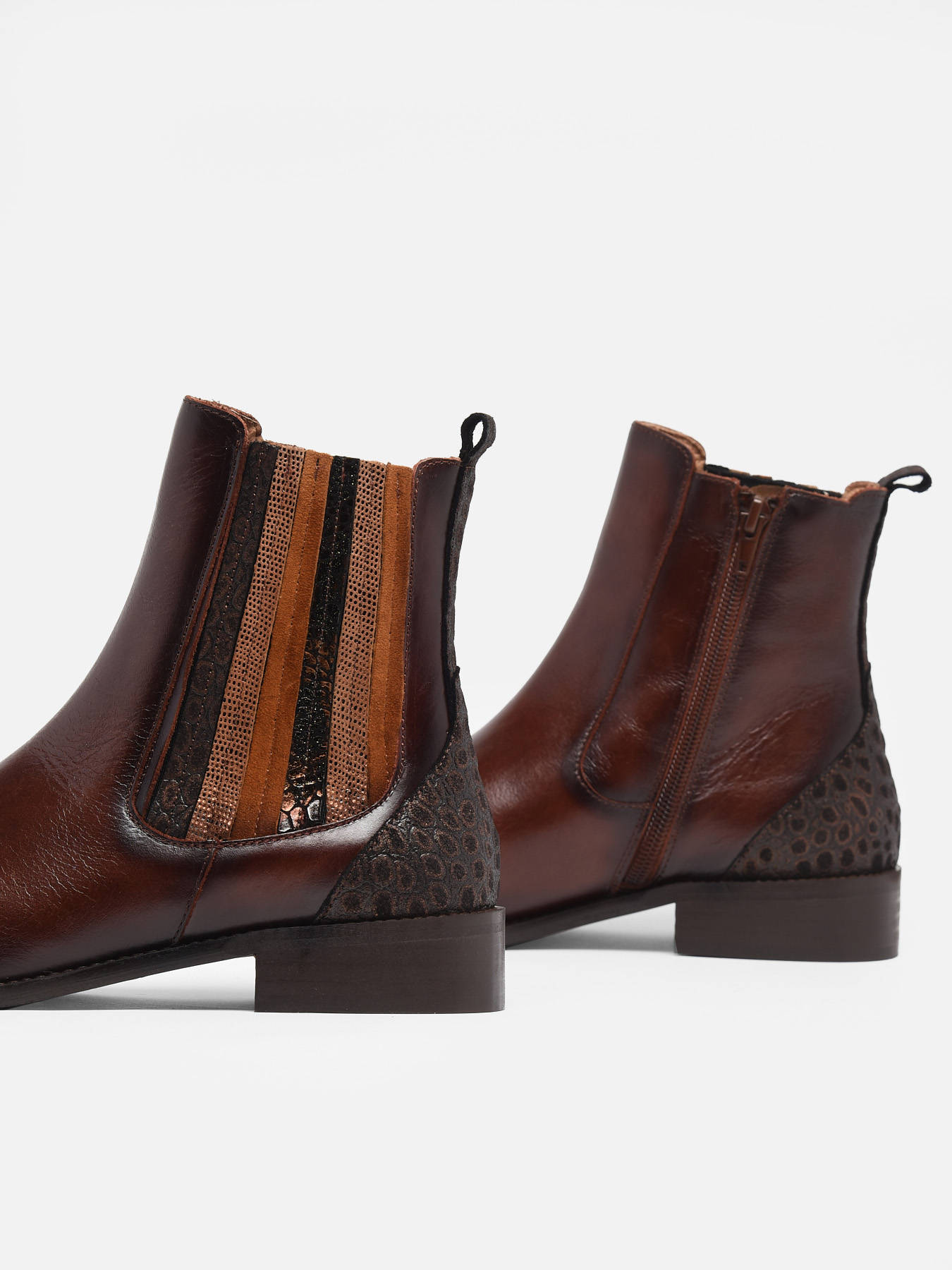 Bottines en cuir en cuir FOLIE'S