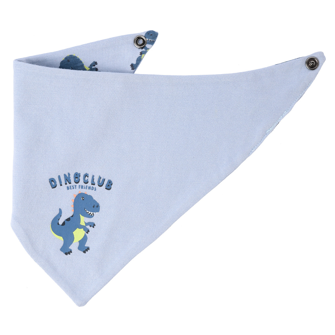 Topomini Baby Bandana mit Dino-Motiven hellblau
