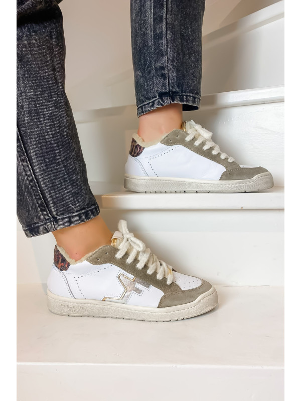Baskets SAN DIEGO LOW White Eco-Shearling - Serafini
