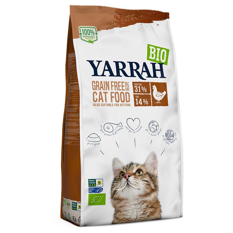 Yarrah Bio poulet bio, poisson sans céréales