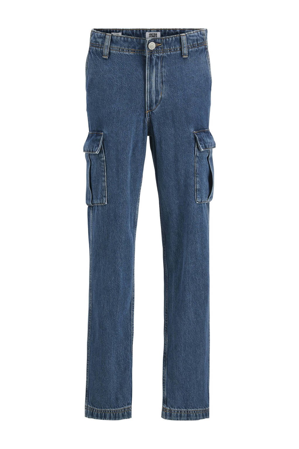 JACK & JONES JUNIOR relaxed cargo jeans dark blue denim