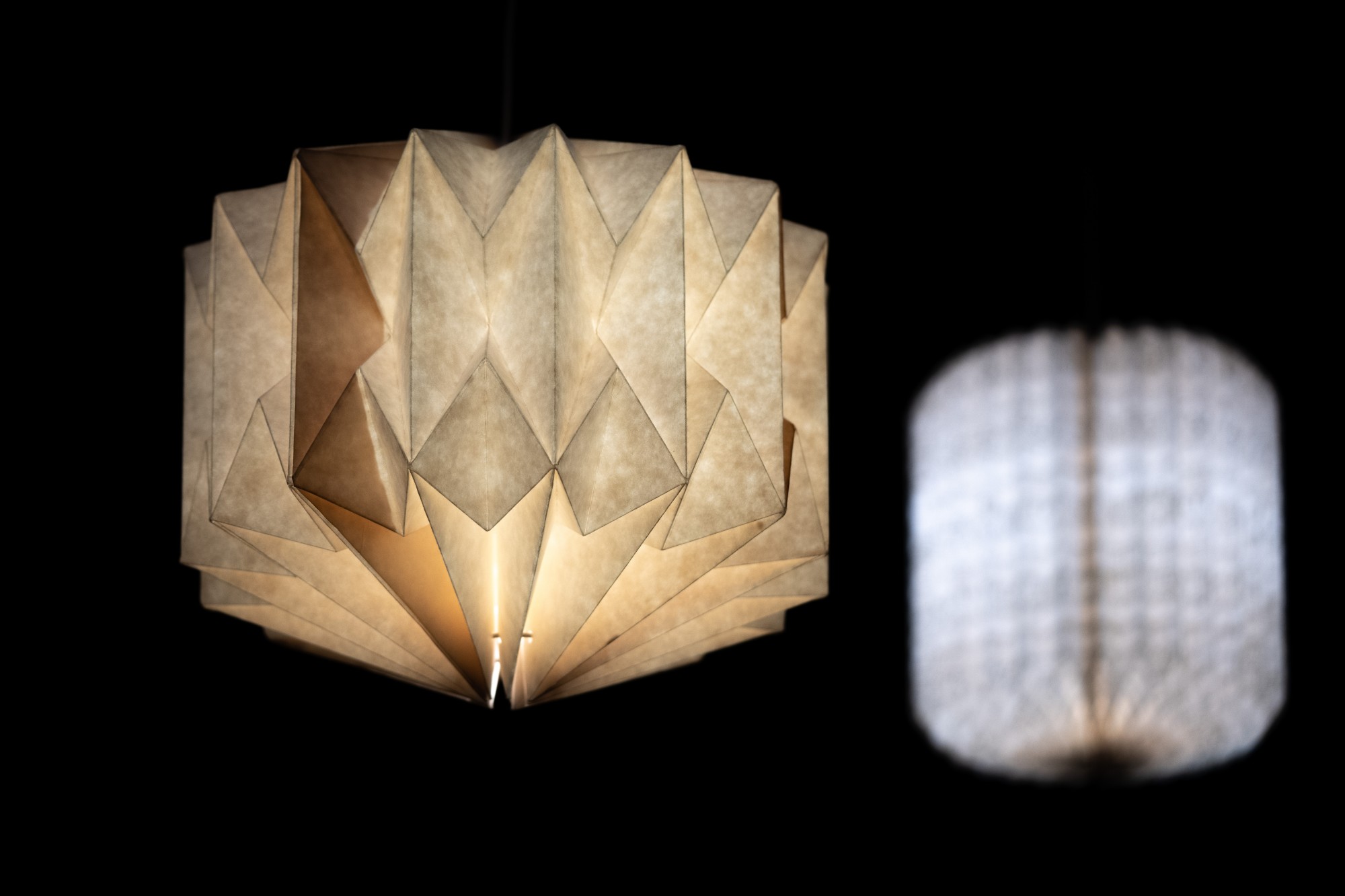 Papierlampe 'Origa', weiß, Ø 34 cm, H 31 cm von fischer's lagerhaus