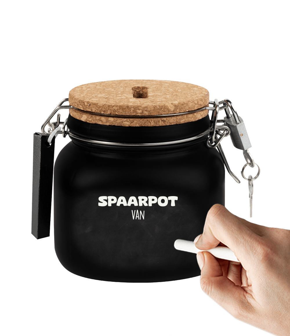 Zwarte Spaarpot Spaarpot Met Naam 12,5cm