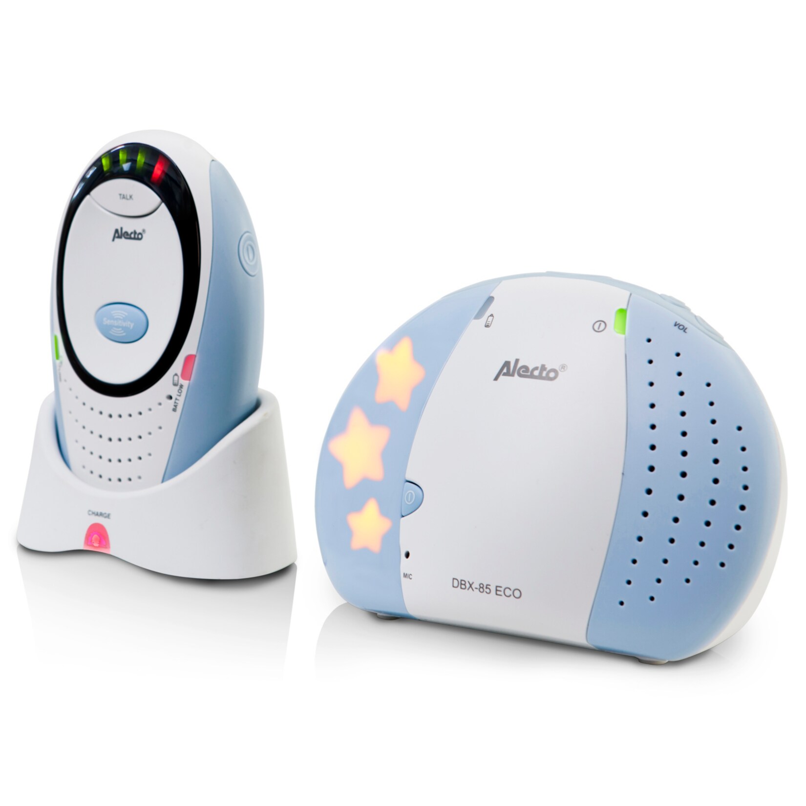 Alecto DBX-85 ECO - Audio DECT Babyphone - Gegensprechfunktion -Nachtlicht