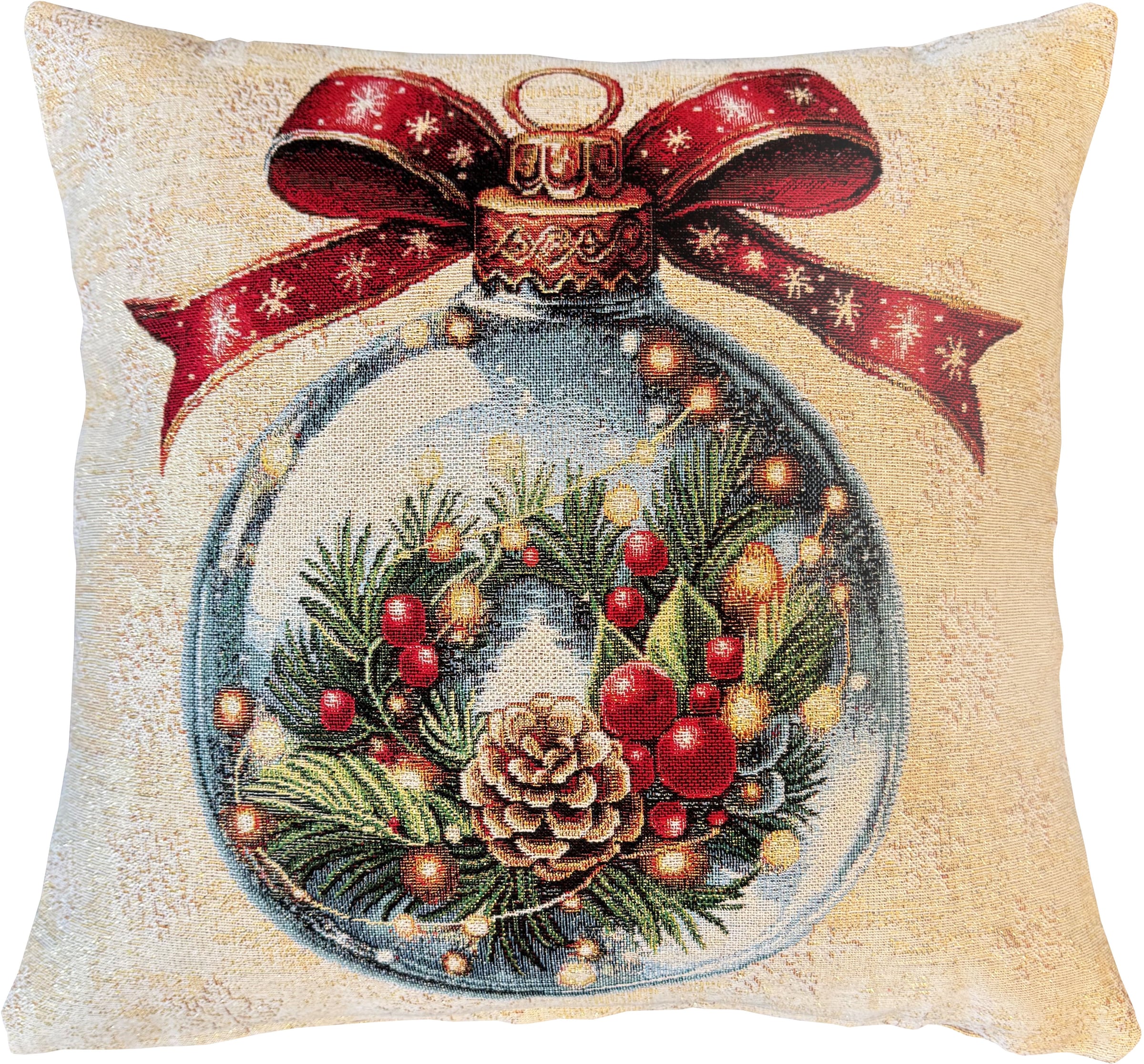 HOME WOHNIDEEN Kissenhülle »CHRISTMAS BALL« mit Füllung, Gobelin