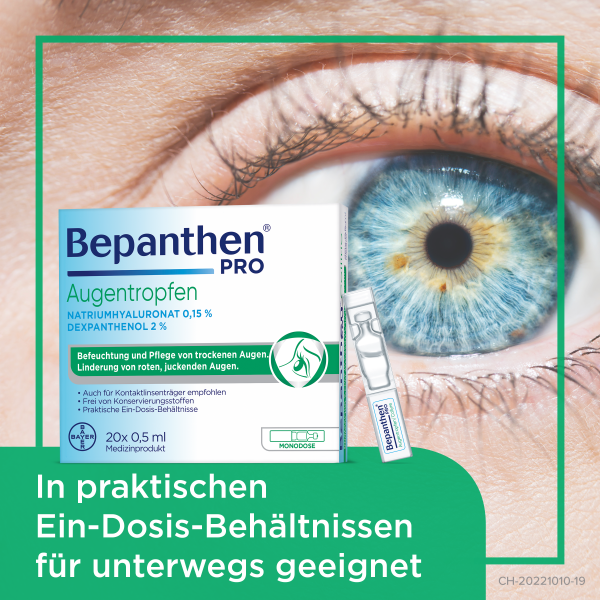 BEPANTHEN PRO Augentropfen<br>20 × 0.5 ml, Monodosis, Augentropfen, (n)