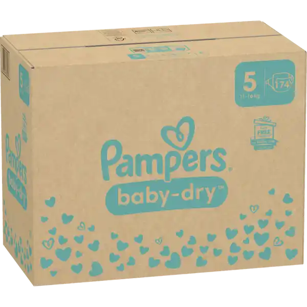 Baby Dry Windeln Gr.5 (11-16kg) Monatsbox