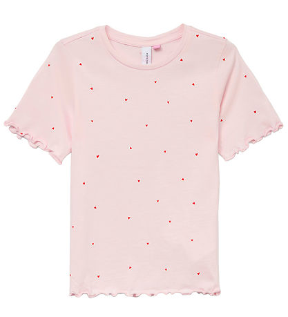 Vero Moda Girl T-Shirt - VmPaulina - Pink-A-Boo/Rot Hearts