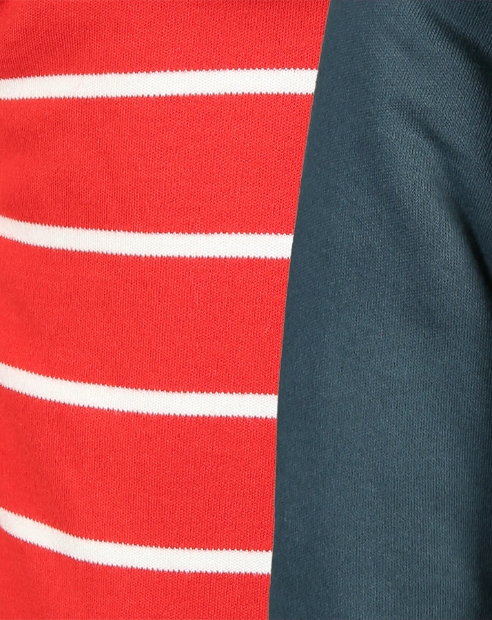 Wendejacke SPKids gestreift in  graublau/rot