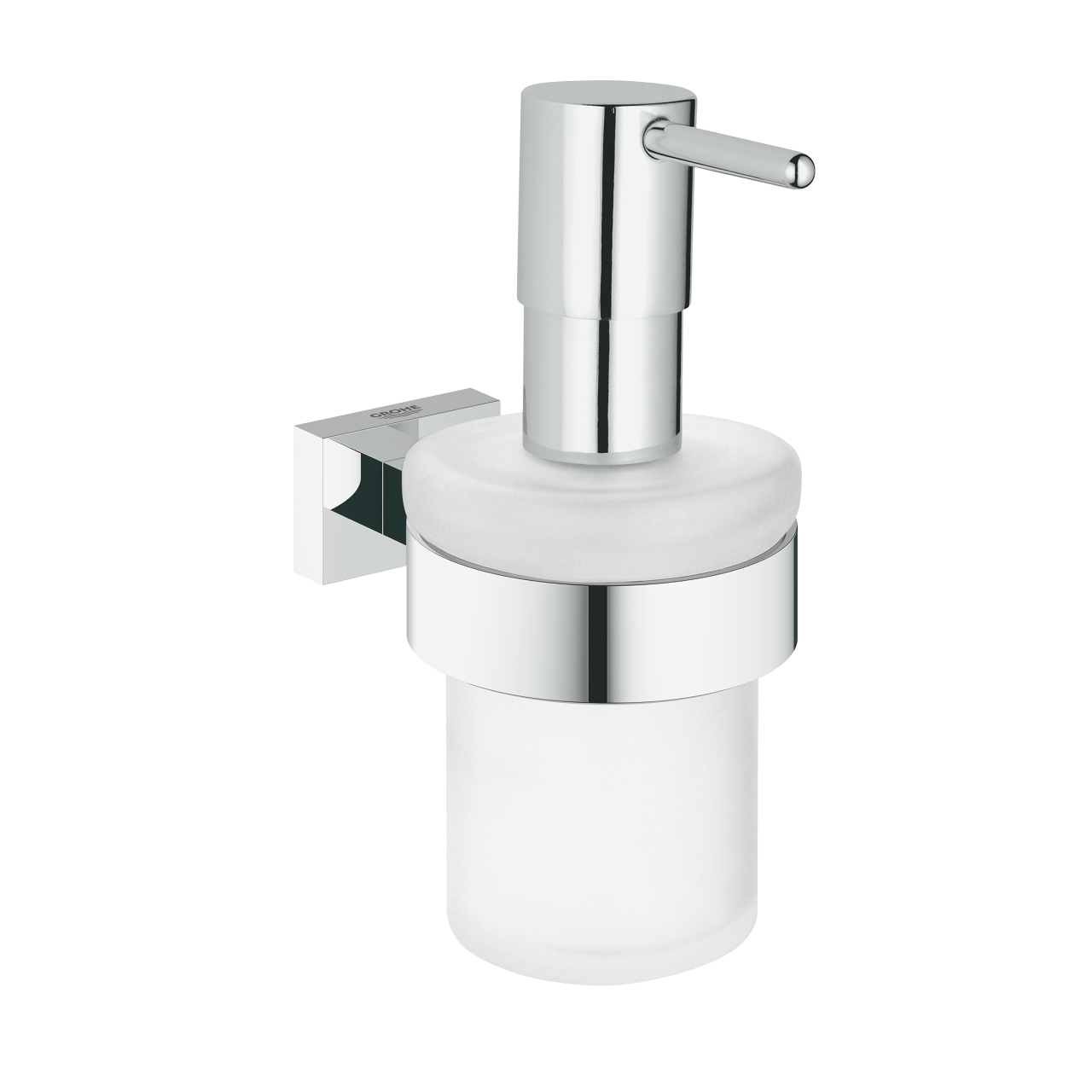 Grohe Essentials Cube zeepdispenser met houder chroom