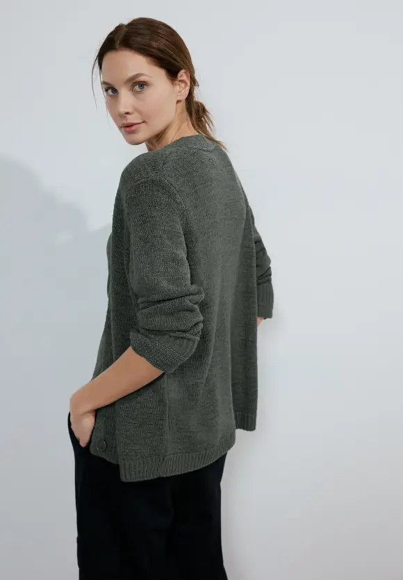 Strickmix Cardigan - strong khaki