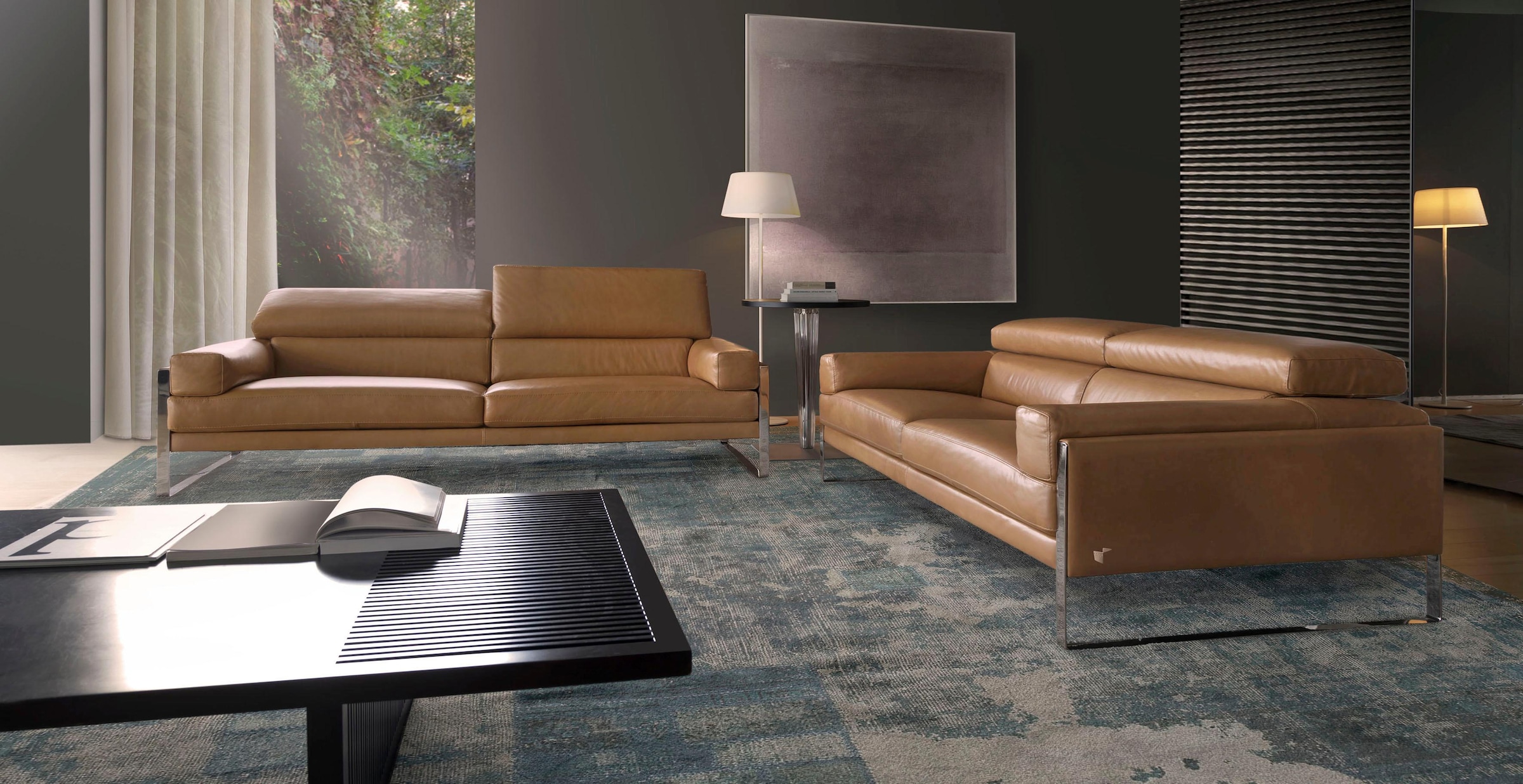 CALIA ITALIA 3-Sitzer »Romeo, Designsofa der Extraklasse mit tollem Sitzkomfort« und erstklassigem Lederbezug