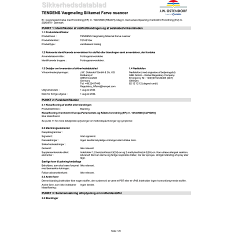 Tendens vægmaling silkemat glans 10 2.25 liter