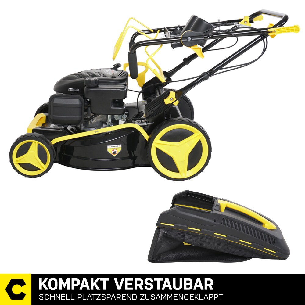 Craftfull Premium Benzin-Rasenmäher CR-139-20, 5in1, GT-Leichtlaufgetriebe, 139-cc-Motor, Easy-Clean