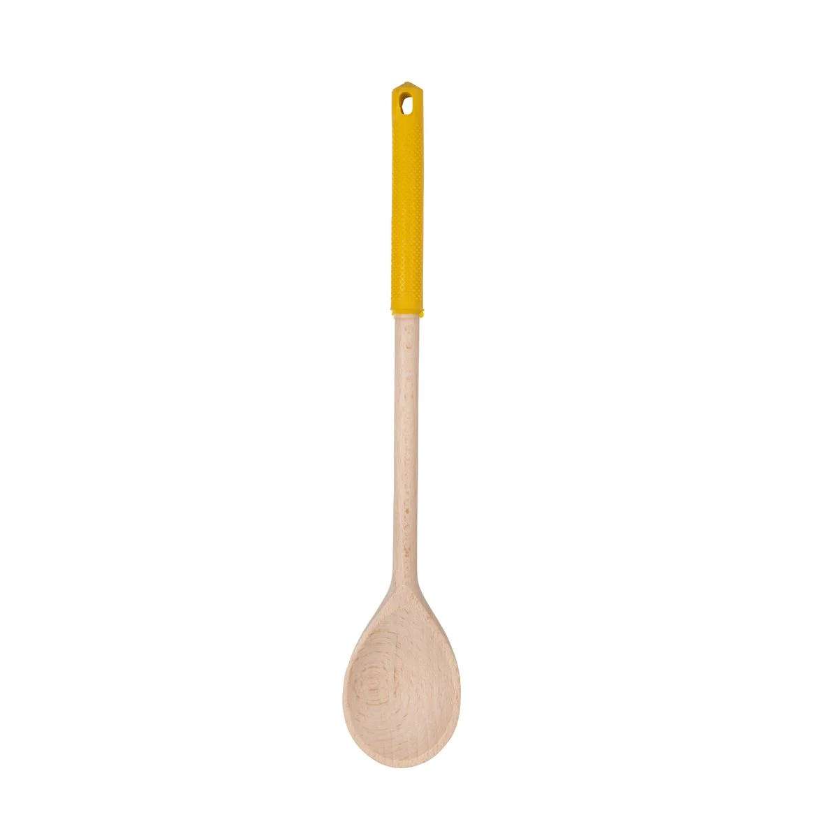Cuillère de cuisine en bois avec manche en silicone coloré Wood Editio