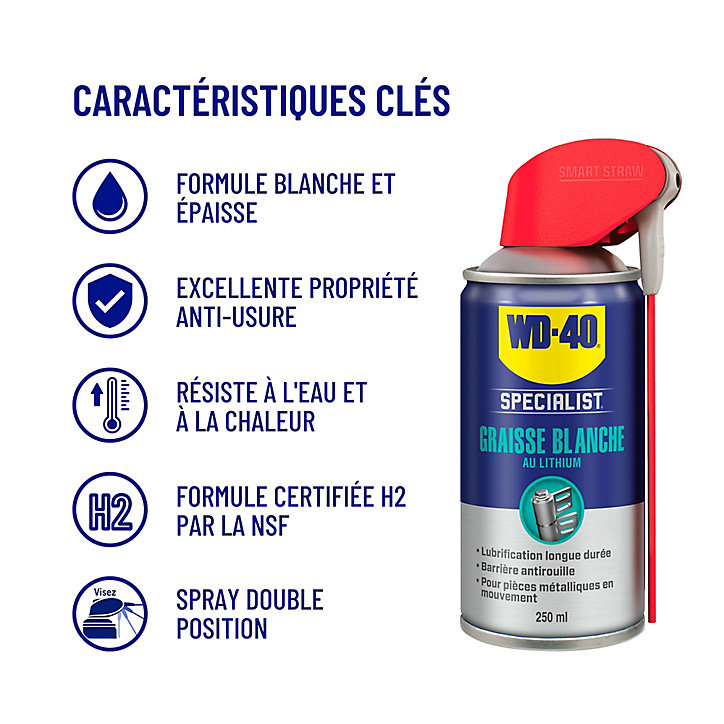 Graisse Blanche au Lithium WD-40 Specialist 250ml