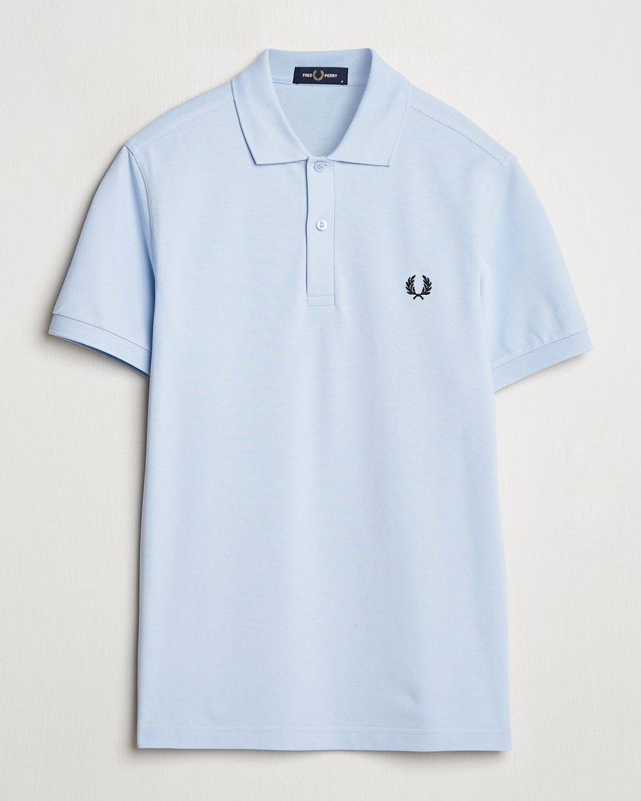 Fred Perry Plain Polo Shirt Light Smoke