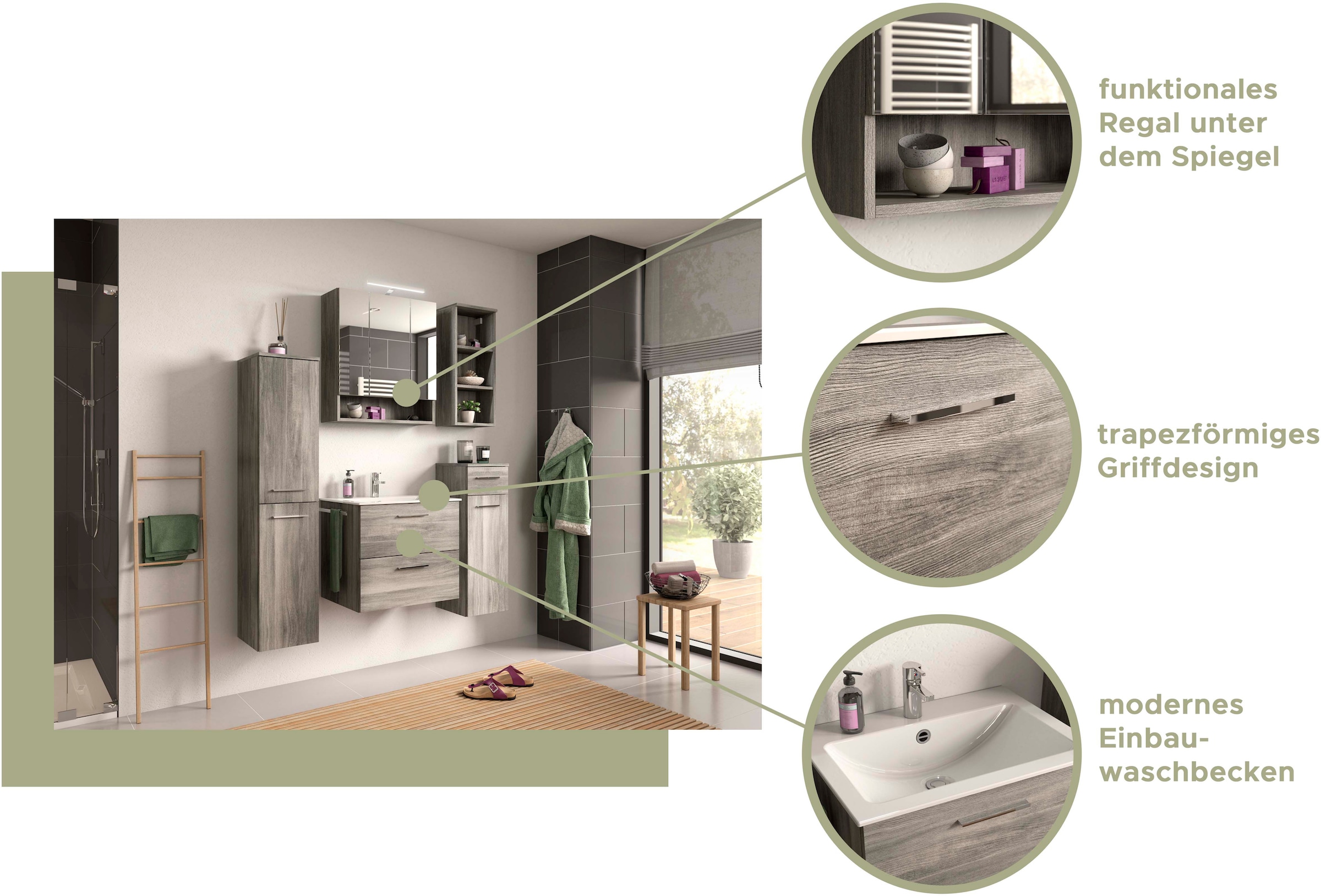 INOSIGN Hängeregal »Lecce« Badmöbel, Regal, Schrank