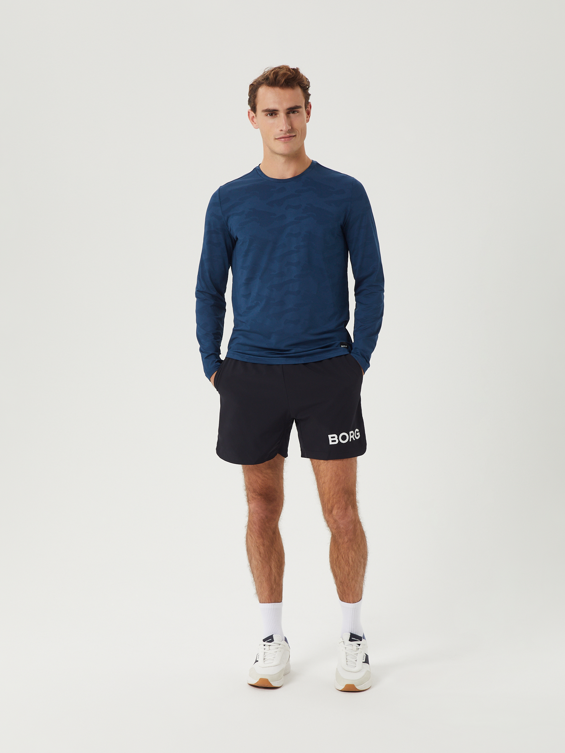 Borg Performance Long Sleeve T-Shirt Herre BL174 - Blue Wing Teal