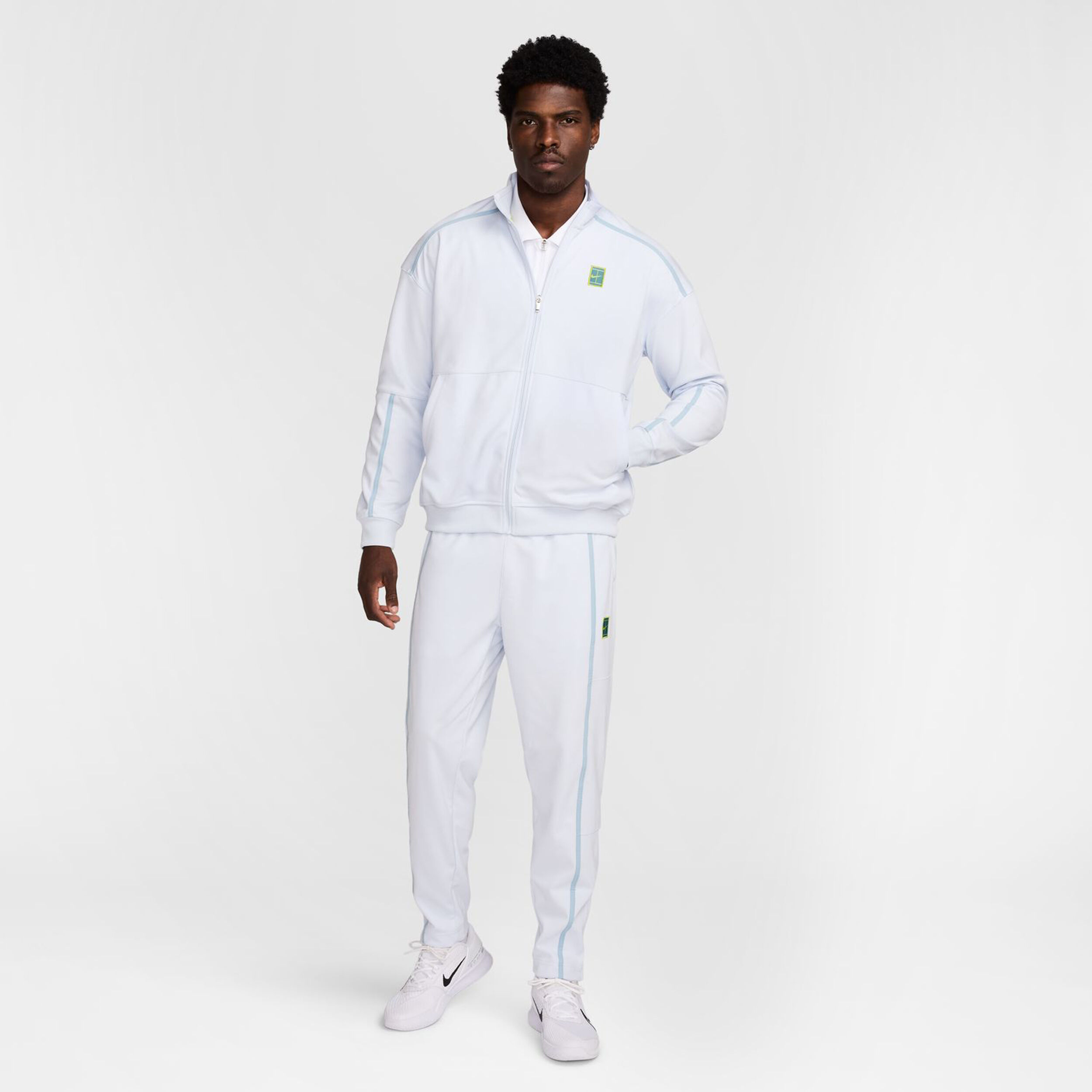 Nike Court Heritage Veste De Survêtement Hommes - Gris Clair , Bleu Clair