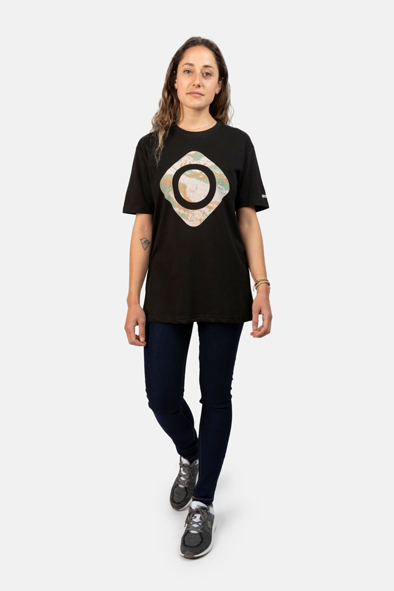 Camiseta Ena de manga curta unissex em algodão