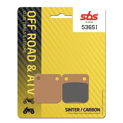 Plaquettes de freins SBS 536SI Sinter Métal Fritté avant ou arrière (Spécial RS selon modèle)