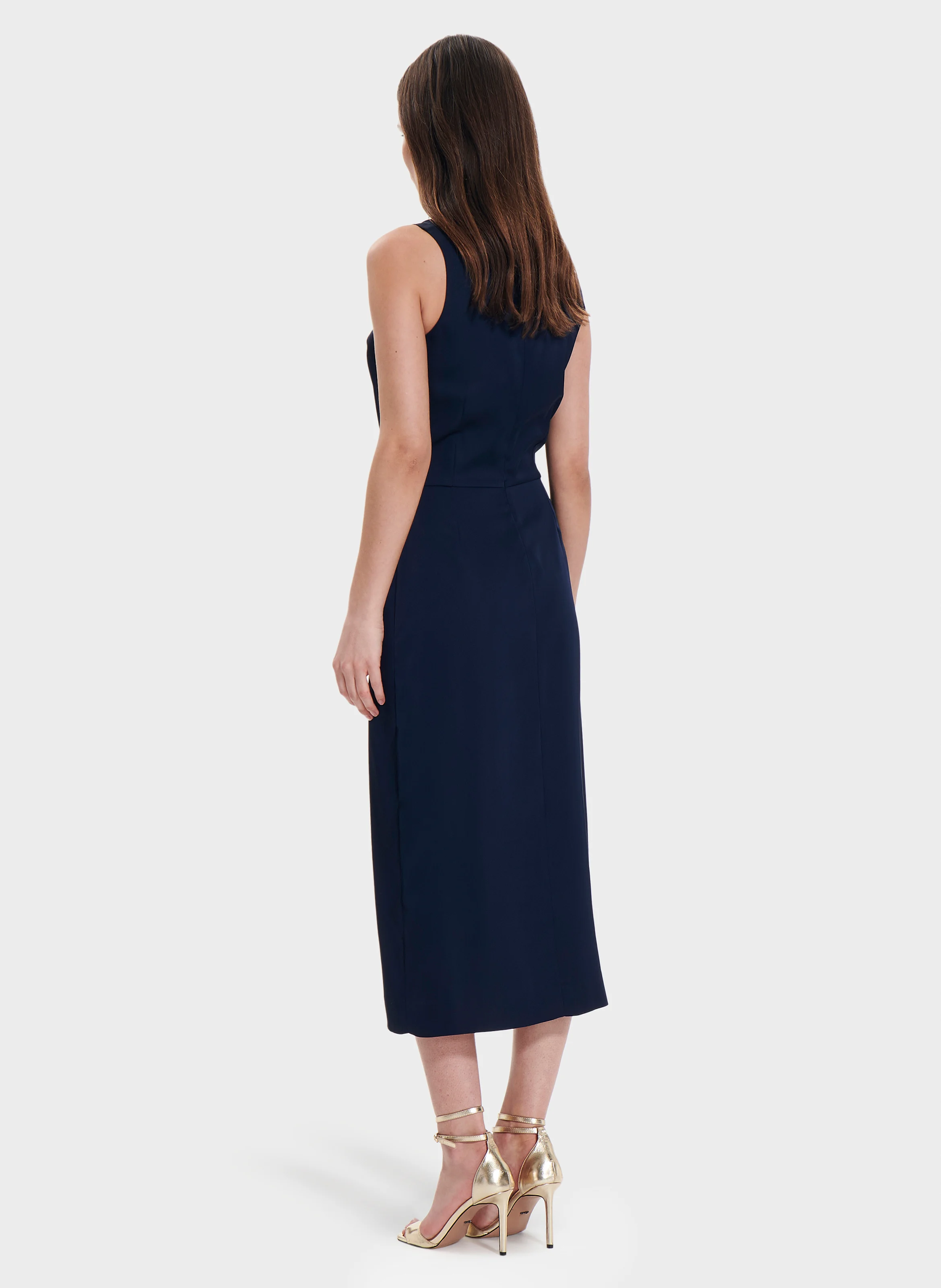RYVANA - Robe midi asymétrique | Bleu