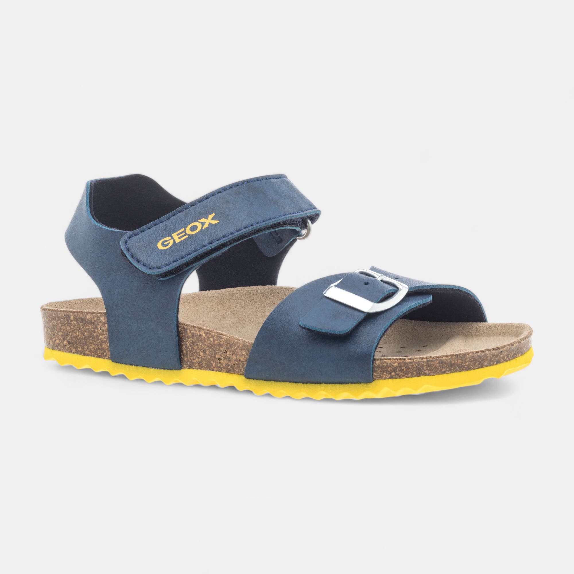 Mules semelle liège Garçon bleu