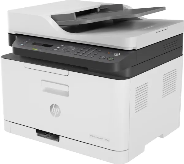 HP Color Laser MFP 179fnw - Multifunktionsprinter - farve - laser - A4 (210 x 297 mm) (original) - A4/Letter (medie) - op til 14 spm (kopiering) - op til 18 spm (udskriver) - 150 ark - 33.6 Kbps - USB 2.0, LAN, Wi-Fi(n)