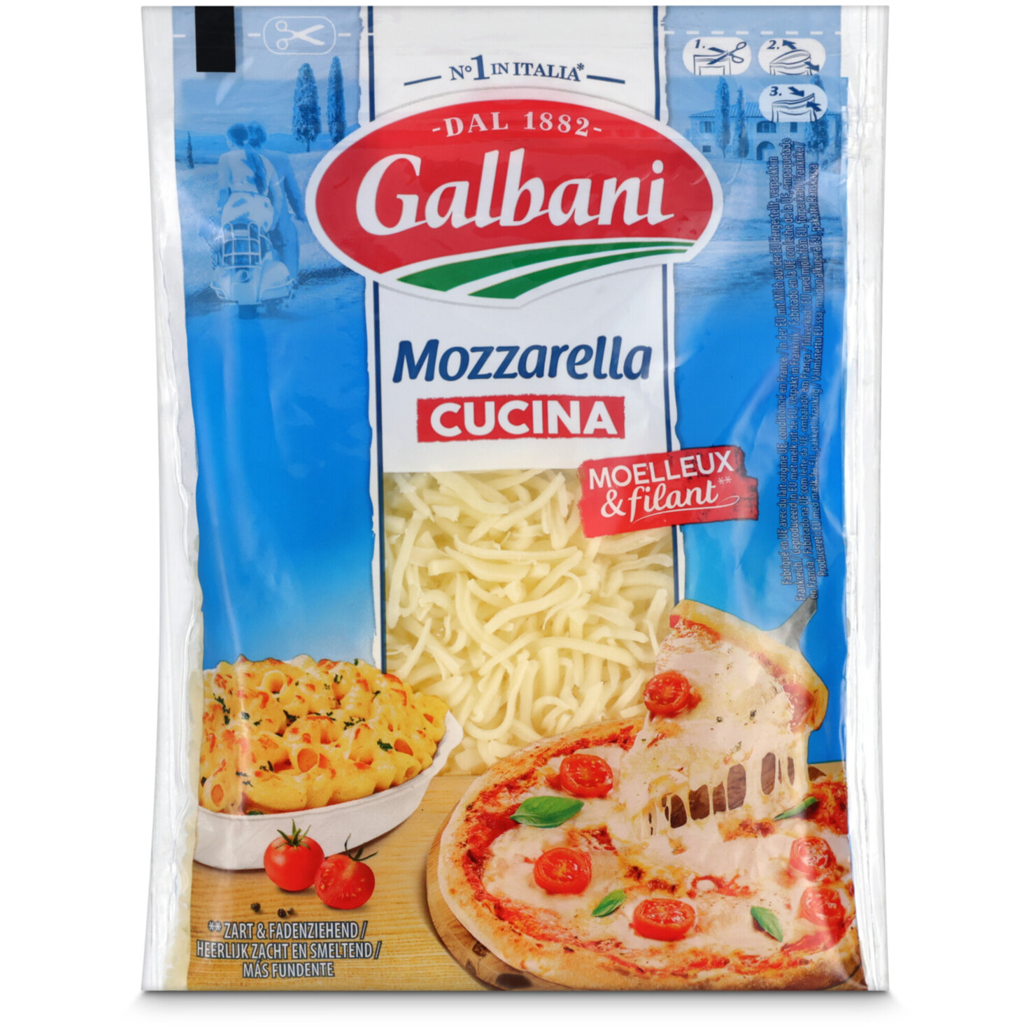 Galbani Mozzarella Cucina gerieben