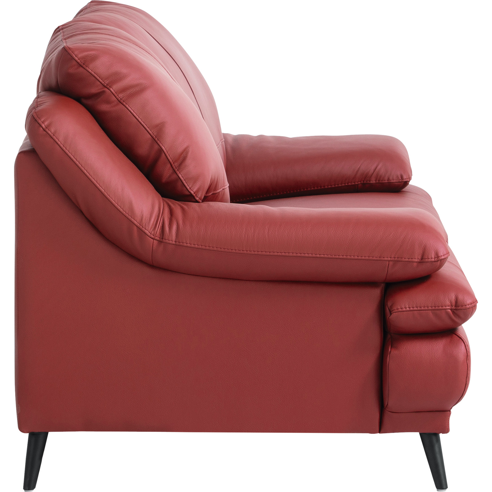 2er-Sofa Ferrara Leder Mix rot