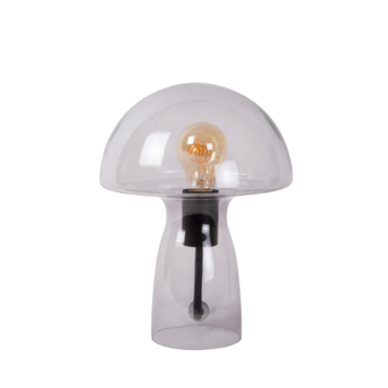 Lucide tafellamp Fungo rookglas