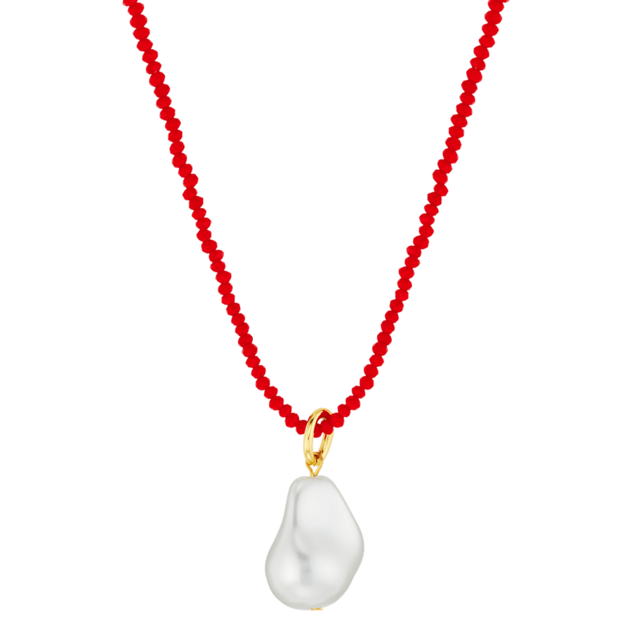 Orelia Jewellery Faceted Bead & Jumbo Pearl Necklace