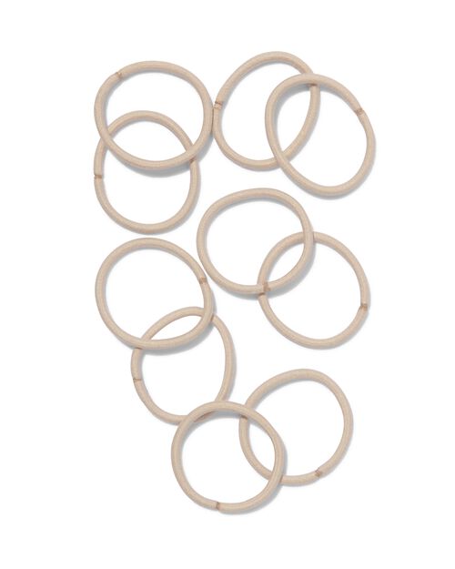10 élastiques beige cheveux Ø5cm