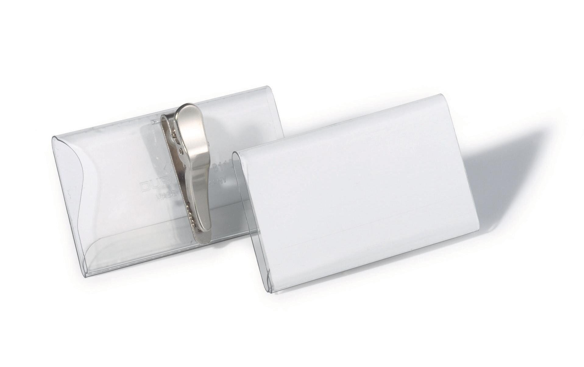 Namensschild mit Clip 25 x 75x40 mmNamensschilder, 25 Stück