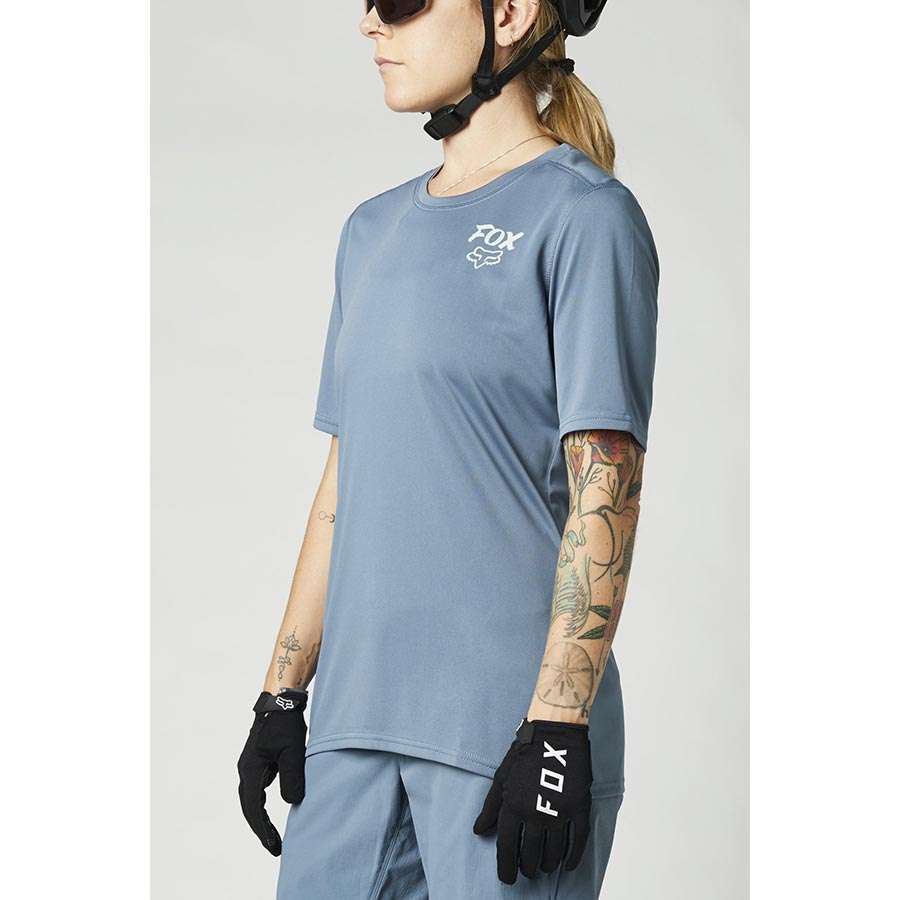 Fox Ranger MTB Fietsshirt Korte Mouwen Blauw Dames
