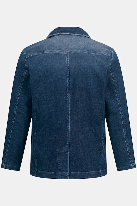 Caban, Jacke, Denim, doppelreihige Knopfleiste