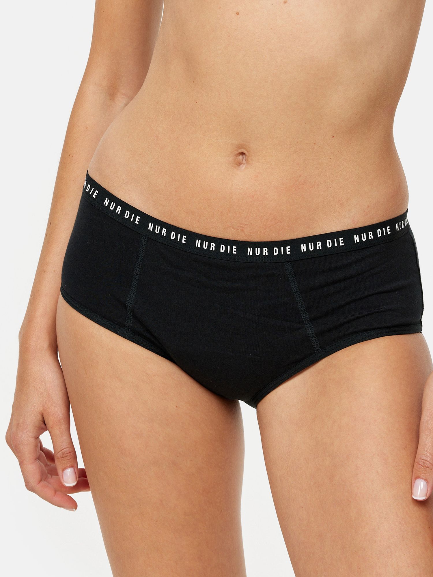 NUR DIE Probierpack Periodenunterwäsche Alles Geregelt Panty normal + stark - schwarz - Größe 48-50