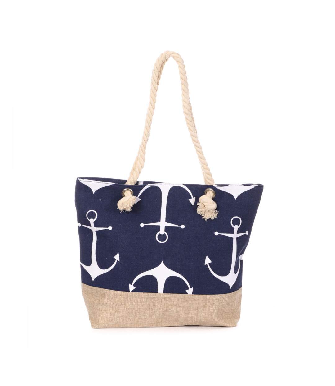 Sac de Plage Bleu/Ancre Bi matière