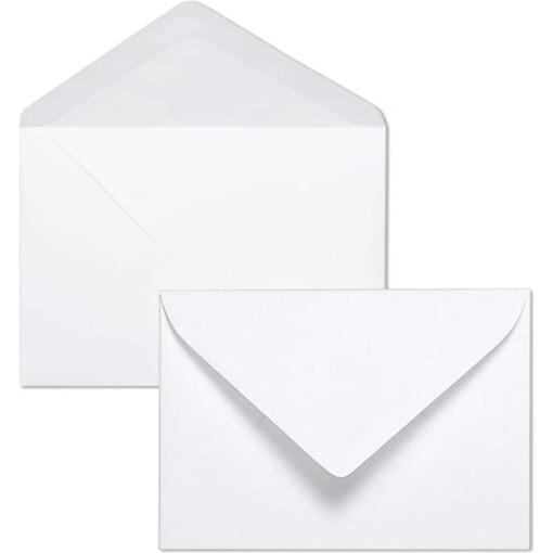 Paquet de 20 Enveloppes Blanches Doublées Triomphe 90x140mm - Gommées - 130g/m2 - Blanc