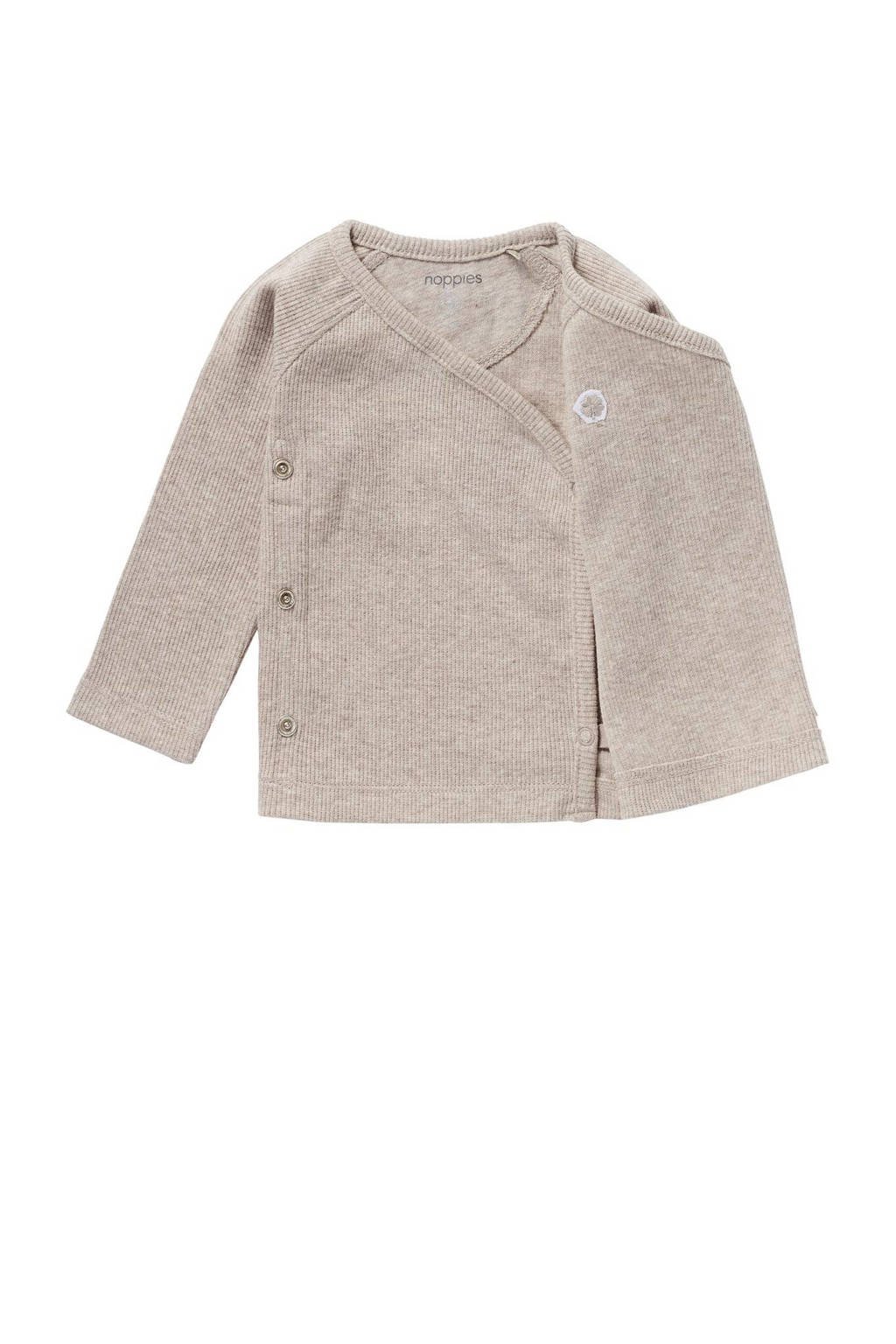 Noppies baby gemêleerde longsleeve Nanyuki taupe