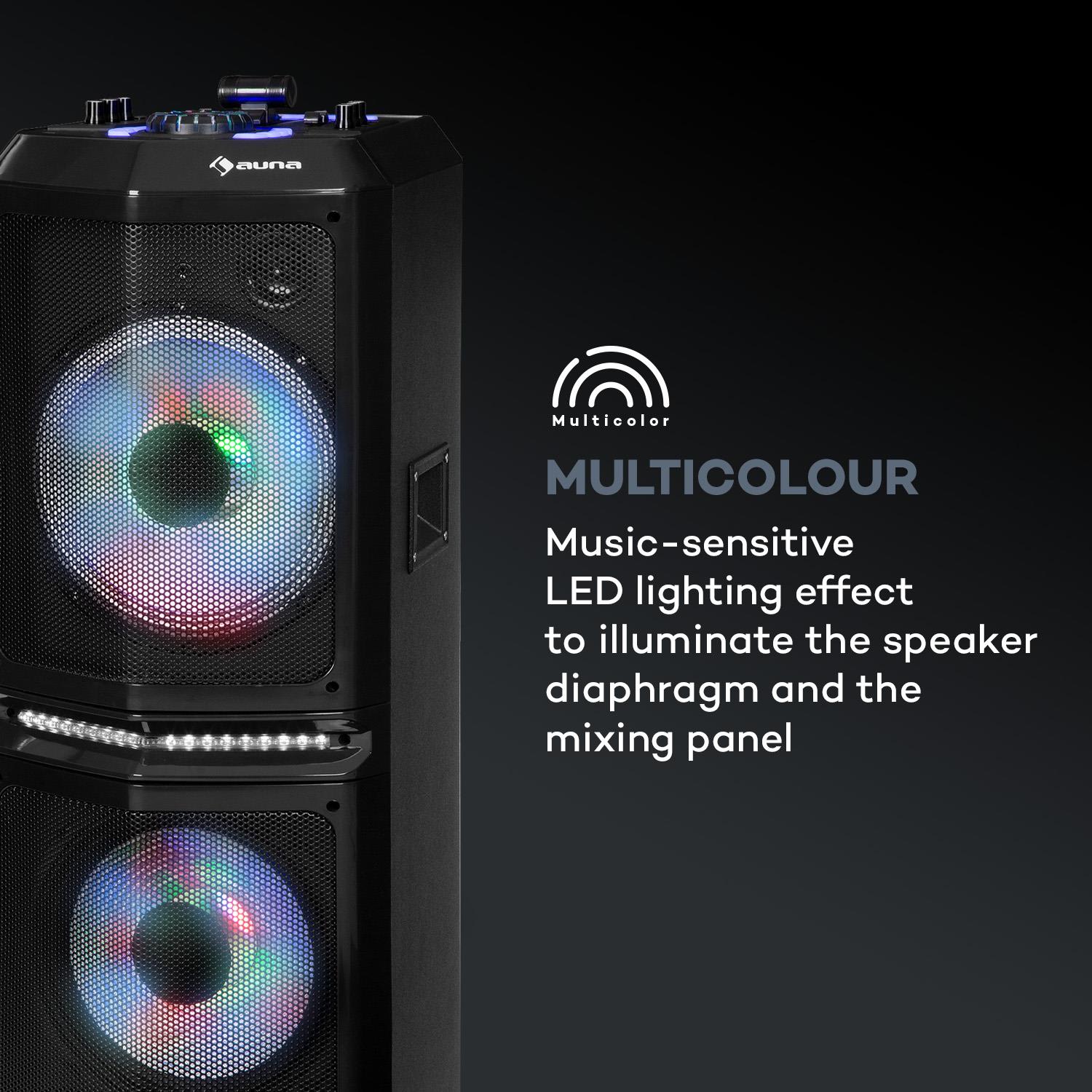 Clubmaster 8000 Party-Audiosystem, 120 W max., 2 x 10