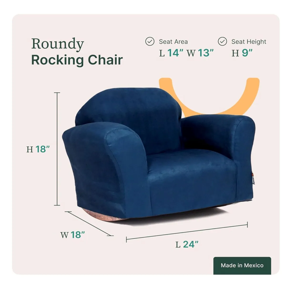 Keet Fauteuil Berçant Roundy pour Enfant - Marine