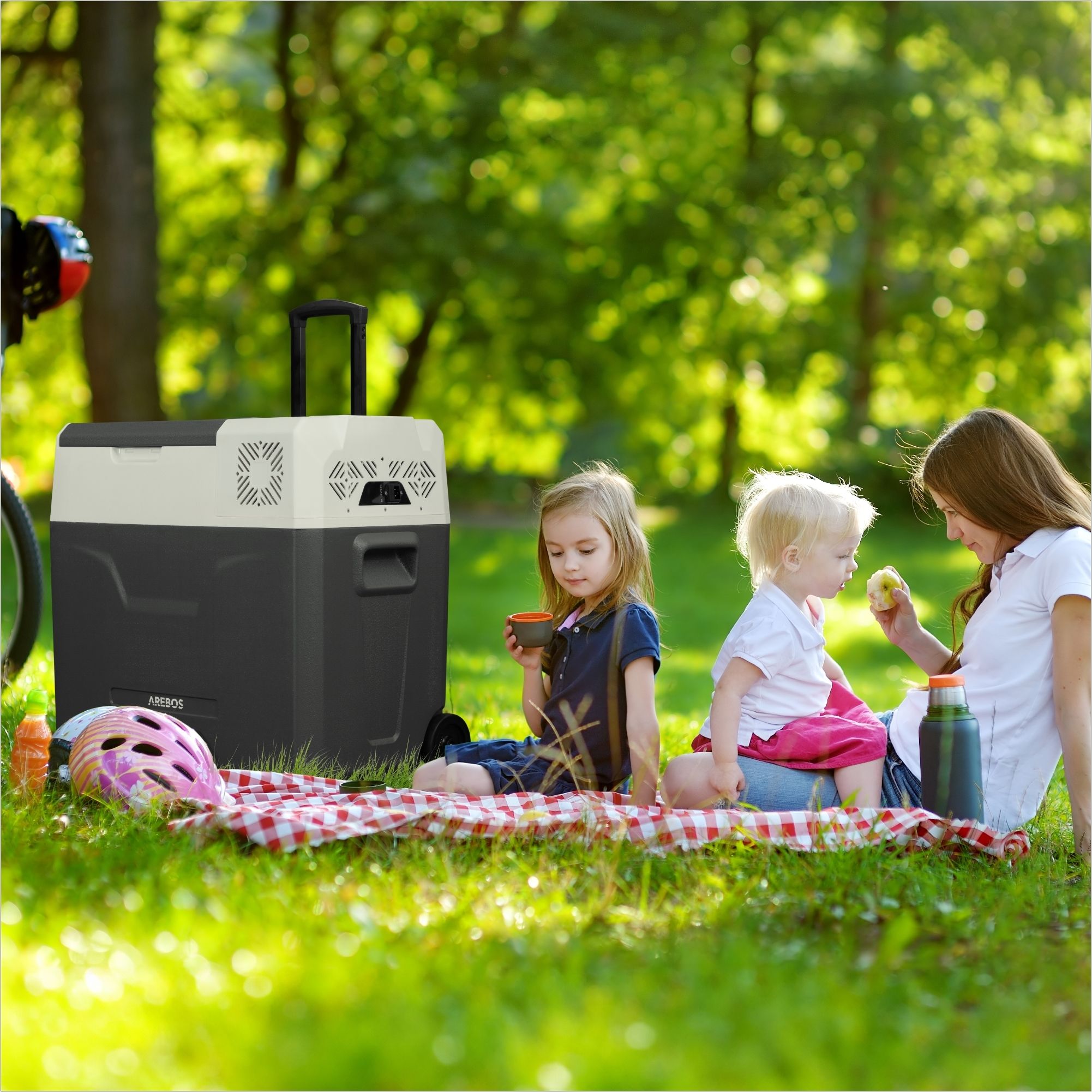 Kompressor Kühlbox mit Rollen 47 L
