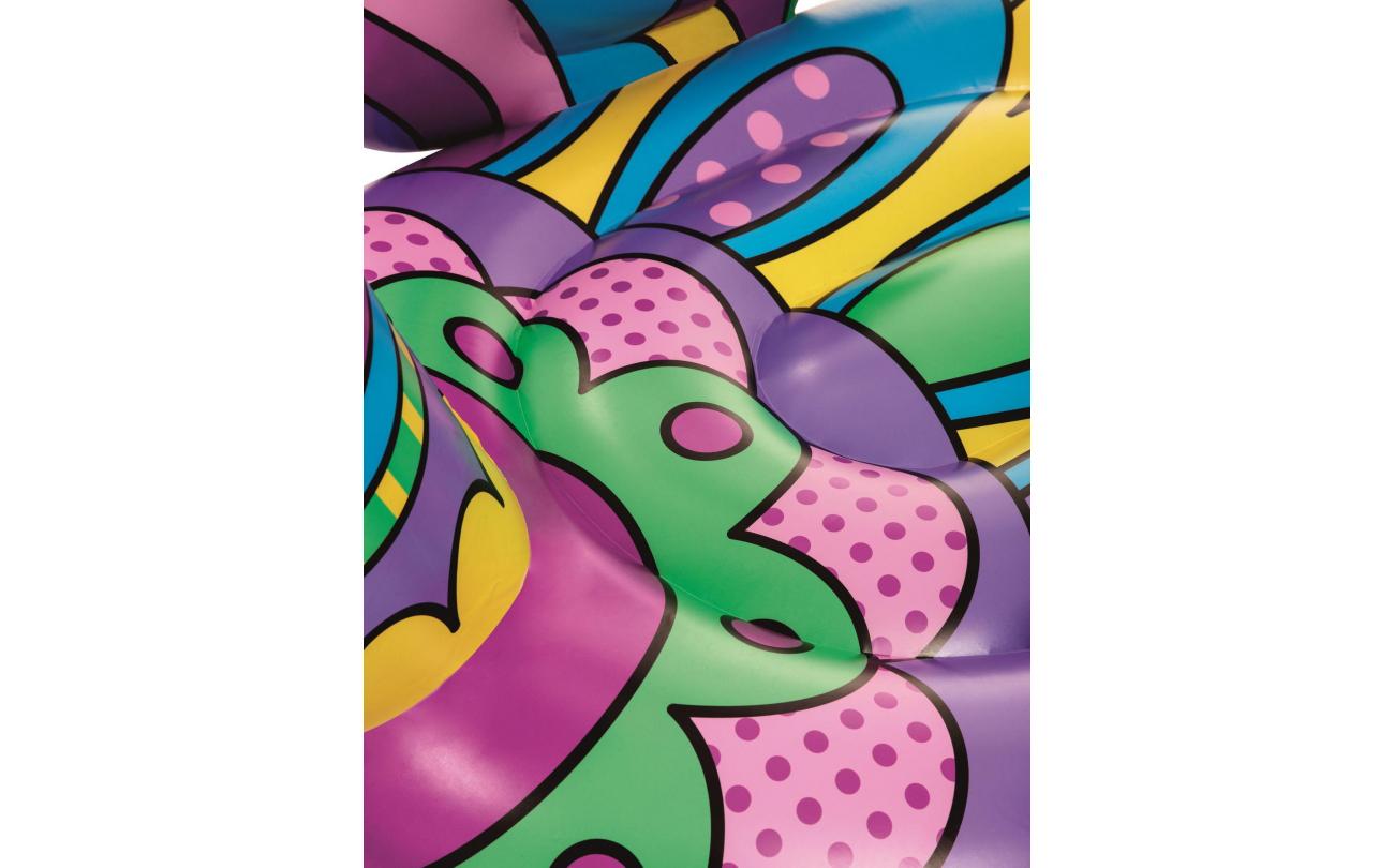 Luchtmatras Struisvogel Pop art 190x166cm met 2 handvaten