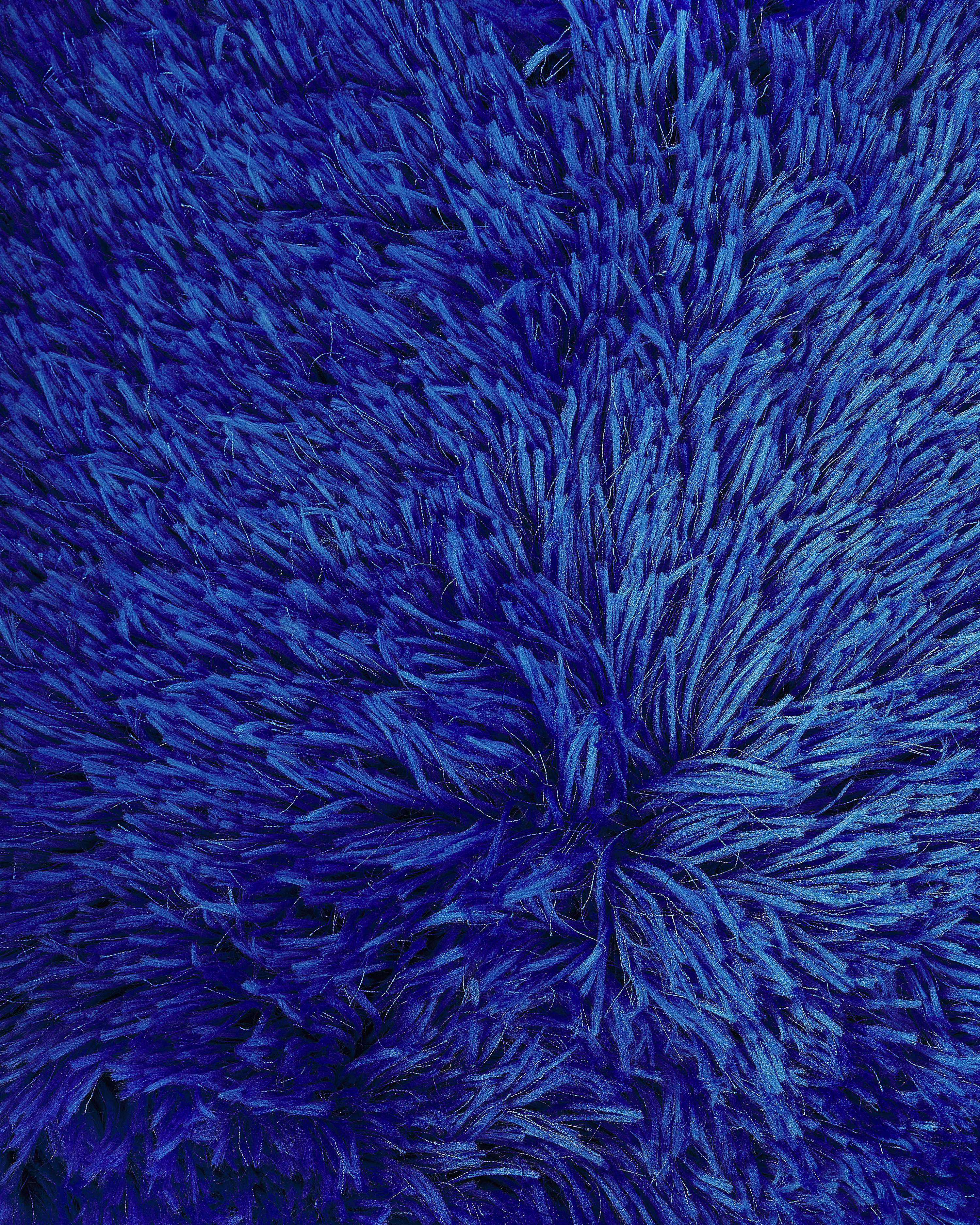 Hoogpoligvloerkleed CIDE Blauw ø 140 cm